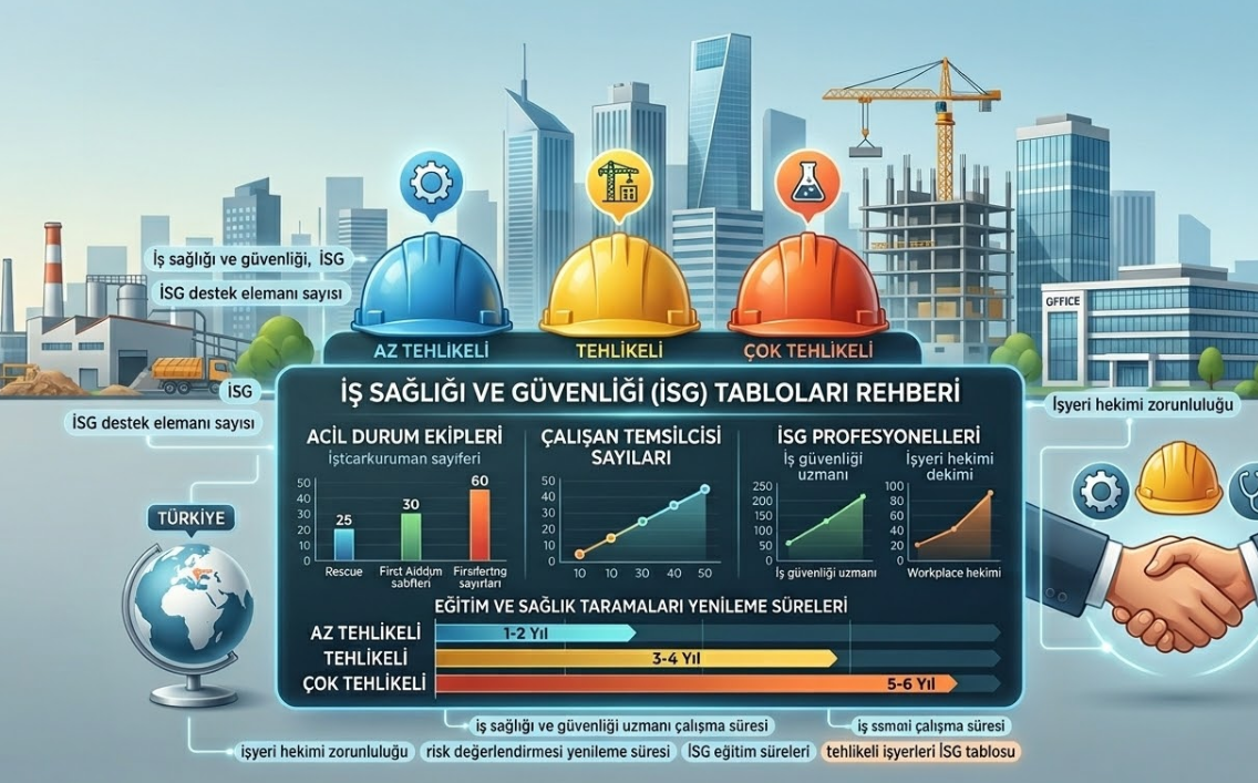 İş Sağlığı ve Güvenliği (İSG) Tabloları Rehberi: Hangi İş Yerinde Kaç Uzman ve Destek Elemanı Gerekli?